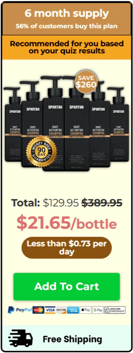 Spartan Shampoo offer package price 